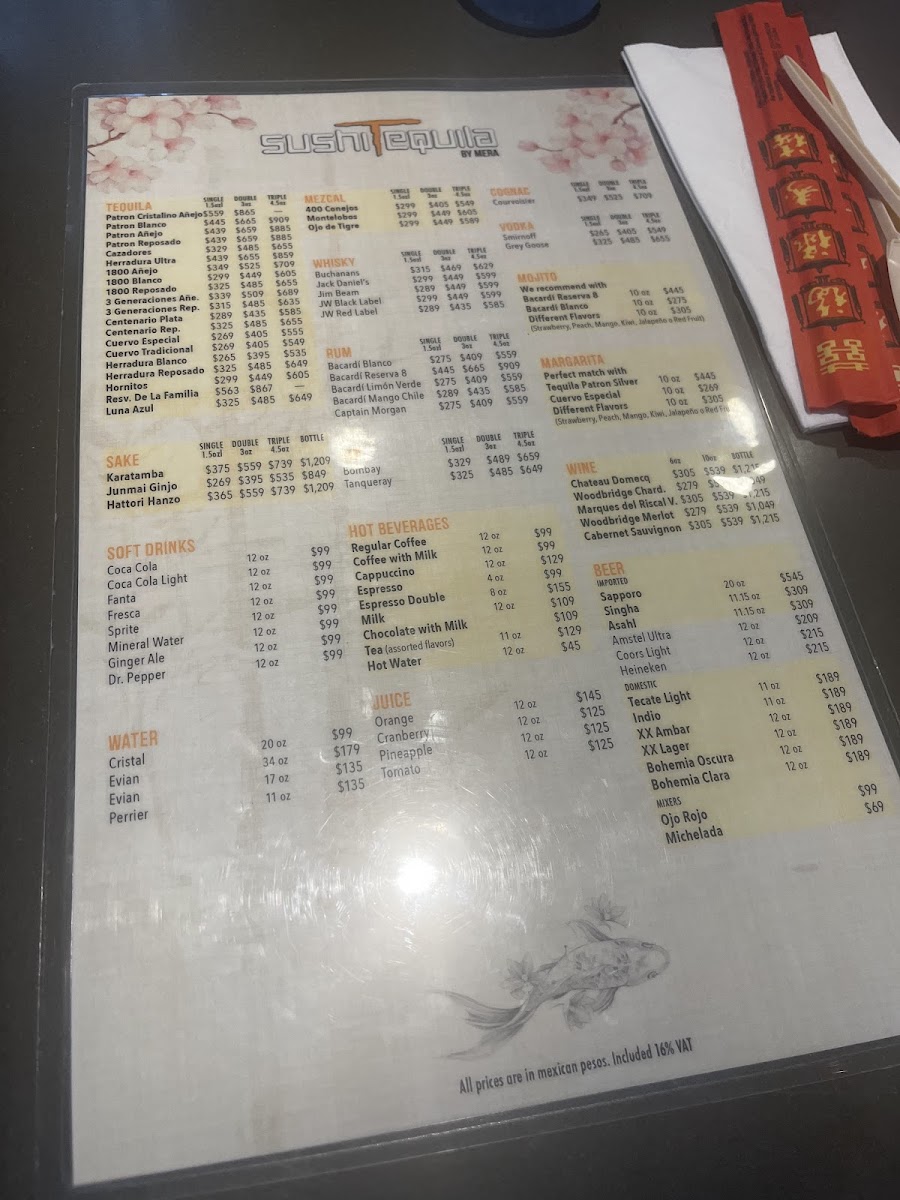 Sushi Tequila Menu - Image 2